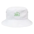 katahiro_goodsのネーへの森ハット（白）ロゴ大 Bucket Hat