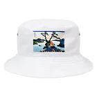 寿めでたや(ukiyoe)の葛飾北斎_冨嶽三十六景　信州諏訪湖 Bucket Hat