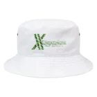 X-Dimensions team goodsのlogo arrange square green Bucket Hat