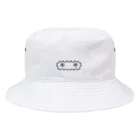 もこもこイエティのモノクロドアップもこもこイエティ Bucket Hat