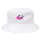 ねこまみれの白黒柄のネコとスイカ Bucket Hat