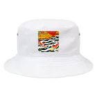 Spirit of 和のきつねの波乗り Bucket Hat