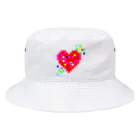 mikyacraft MIKA💓🌟赤い心臓のmikyacraft heart ドット Bucket Hat