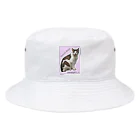 nekousagi*∩..∩のトラミ兄ちゃん自画像？ピンク【nekousagi*∩..∩ロゴ入り】 Bucket Hat