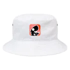 HxA paintshopの恐竜のブラックトレックス Bucket Hat