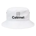 cabinetのCabinet　黒ロゴ バケットハット