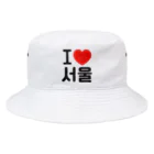 한글팝-ハングルポップ-HANGEUL POP-のI LOVE 서울-I LOVE ソウル- Bucket Hat