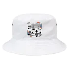 マッケンデジタルワールドの【リトル北斎まっけん坊や】の夢物語今後の予定Tシャツ Bucket Hat