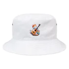 dolphineのギターを弾く可愛い猫 Bucket Hat