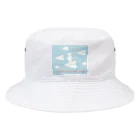 soraのHave a good day 紙飛行機に乗った猫のさぶろう Bucket Hat