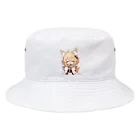 jai-to-anのミコン (Mikon) ver.1 狐の神様、きつね、キツネ Bucket Hat