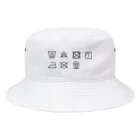 Two Dimensions BarCodeの洗濯表示 Bucket Hat