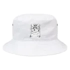 greetenのアート猫　モノクロ　 Bucket Hat