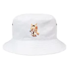 jai-to-anのミコン (Mikon) ver.3　狐の神様、きつね、キツネ Bucket Hat