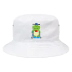 🐸かえるさんと仲間たち🐸のスキーとかえるさん Bucket Hat