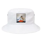 サウナの洋服屋さんの赤富士蒸気浴　熱風爽快 Bucket Hat