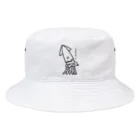 ネコモトタロウショップのイカがイカった Bucket Hat