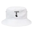 jsprintstudioのレトロゲームすたいるキュンです。黒文字Ver. Bucket Hat