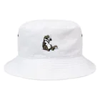 HeyHey Marketのなにかを飲んでる恐竜 Bucket Hat