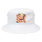 がみみしょつぷのピザを食べるデブ Bucket Hat