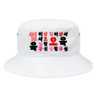 LalaHangeulのハングルの数字 漢数字バージョン Bucket Hat