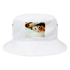 コハクのブランケットからひょっこりニャンコ🐱 Bucket Hat