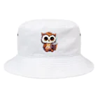 Vasetti_pressのフクロウとコーヒー Bucket Hat