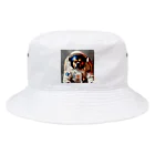 ✨そうのオリジナルグッズ✨の宇宙飛行士犬だワン！！ Bucket Hat