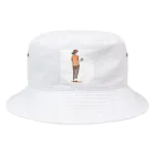 シンプルライフのシンプルライフ　ー休憩する女性ー　カラーver. Bucket Hat