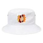 MYST_RIVENの紅葉と三毛猫 Bucket Hat