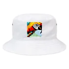 good★holidayのドット絵のオウム Bucket Hat