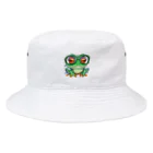 rashidoの知的な眼鏡カエル Bucket Hat