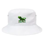 IRUdesignのグランディスヒルヤモリ（green gecko） Bucket Hat