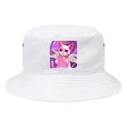 可愛い猫ちゃんの天使な猫ちゃん Bucket Hat