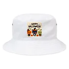 ワンダーワールド・ワンストップのHappy Halloween かわいいハローウィーンキャラクター Bucket Hat