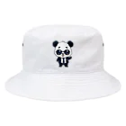 安田亜村 バックヤードの安田亜村パンダスキン Bucket Hat