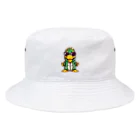 Vasetti_pressのパーカーを着たワニ Bucket Hat