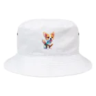 pondLeisurelyのカラフルで愛らしい子犬 Bucket Hat