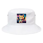 猫の憩い場の夜空を見つめる猫 Bucket Hat