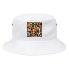 フリーダムの動物群ピクセルアート Bucket Hat