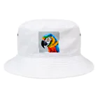 フリーダムの華やかな羽色のオウム Bucket Hat