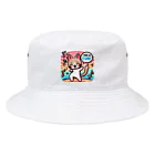 NewarrowCreationsのネコのひとこと: おしゃれデザインステッカー Bucket Hat