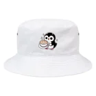 ちょいダサアイテムショップのペンギンバリスタのラテアート Bucket Hat