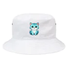 もふもふデザインストアの癒しのブルー猫グッズで、毎日を彩ろう Bucket Hat