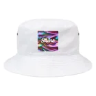 Kumamanのオーロラシルク　Shineロゴ入り Bucket Hat