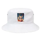 Iruhachiのクリスマスが待ち遠しいトナカイ Bucket Hat