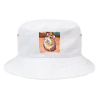 かわいいキャラクターのちょーかわいいハムスターイラストグッズ Bucket Hat