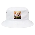 チワワ愛好家ショップの可愛らしいチワワちゃんが睡蓮の中で熟睡中 Bucket Hat