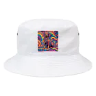 ひとやすみ　らいふのサイケな犬 Bucket Hat