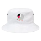 ほほらら工房 SUZURI支店の首をかしげる桜文鳥 Bucket Hat